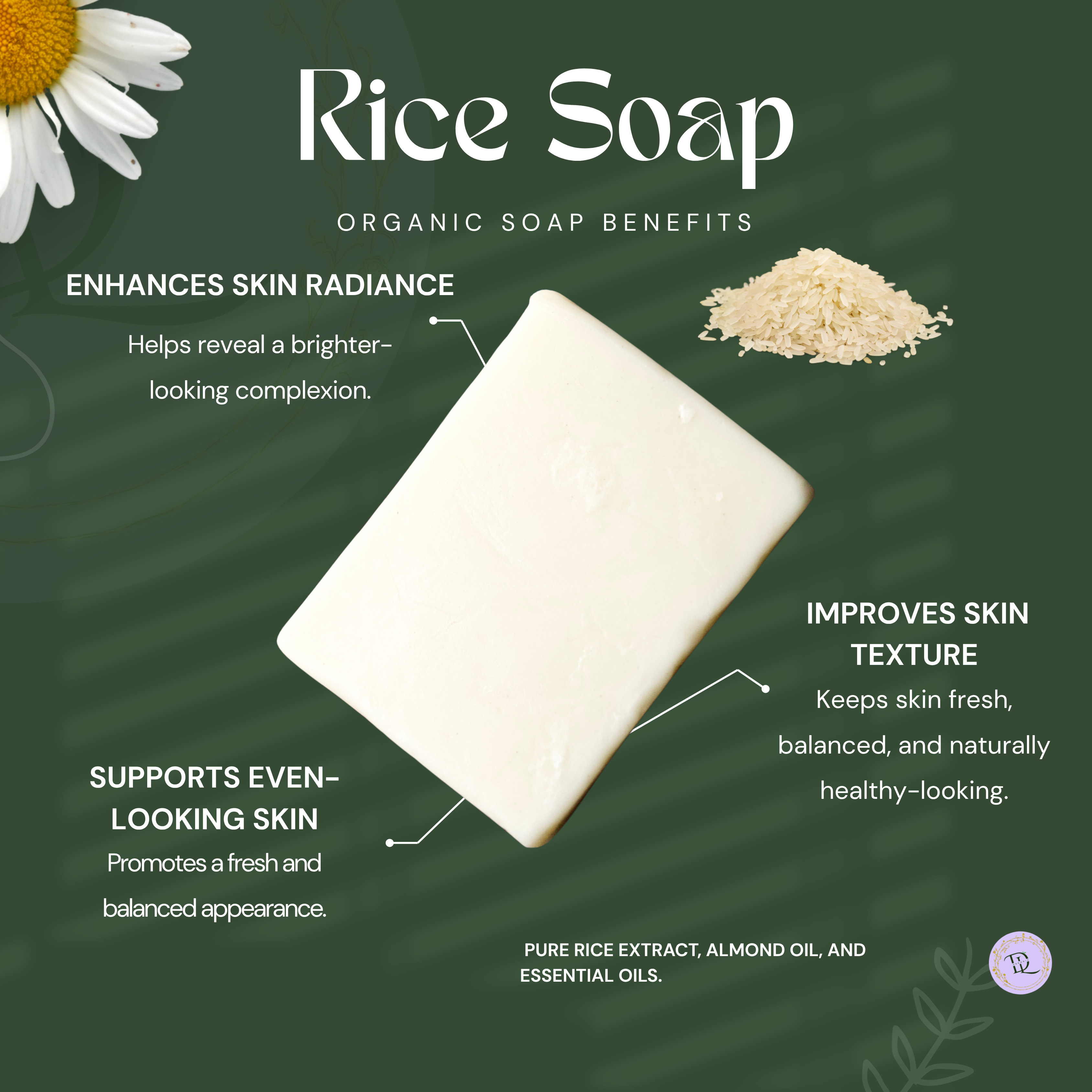 Rice Soap Organic (70g-80g)