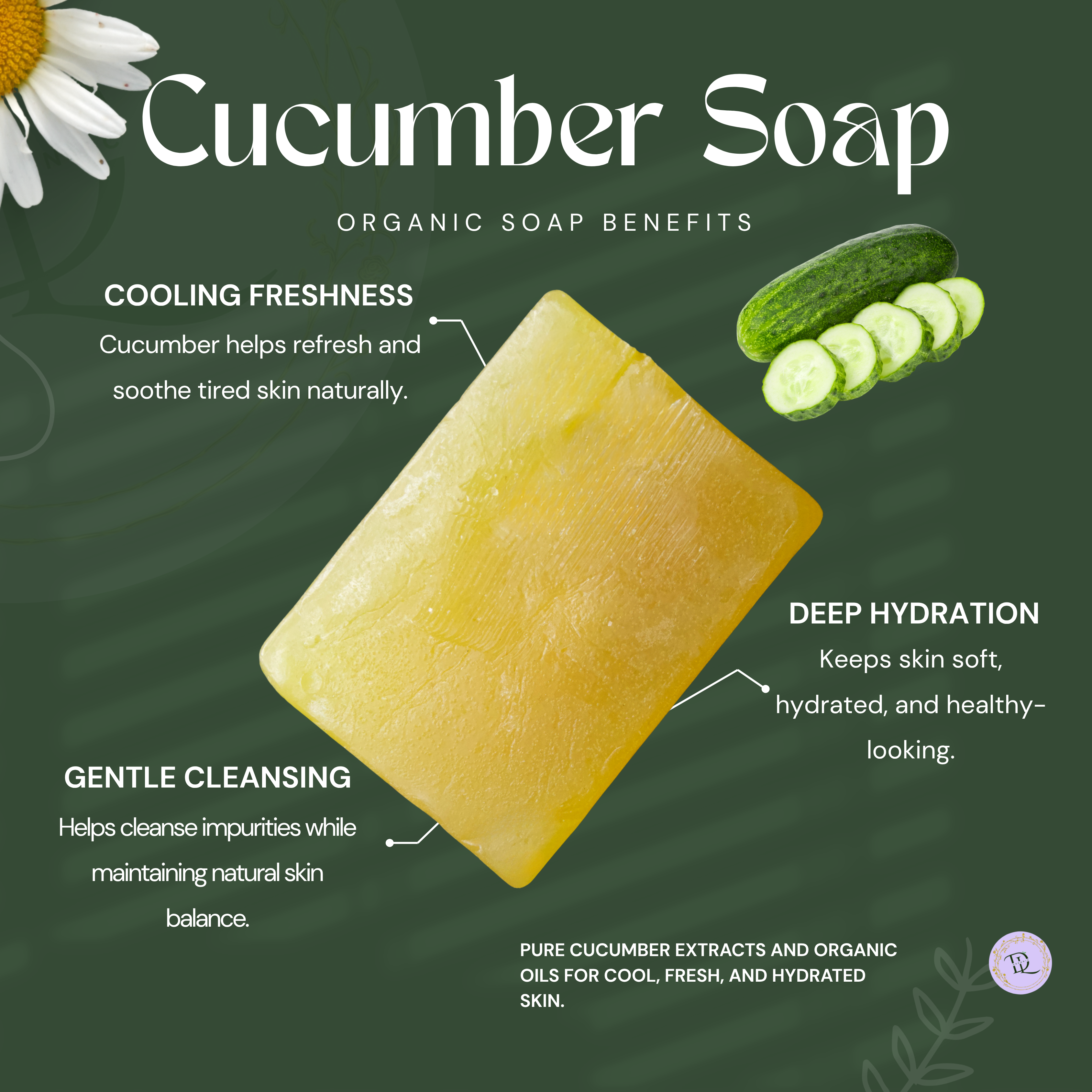 Cucumber Soap Organic (70g-80g)