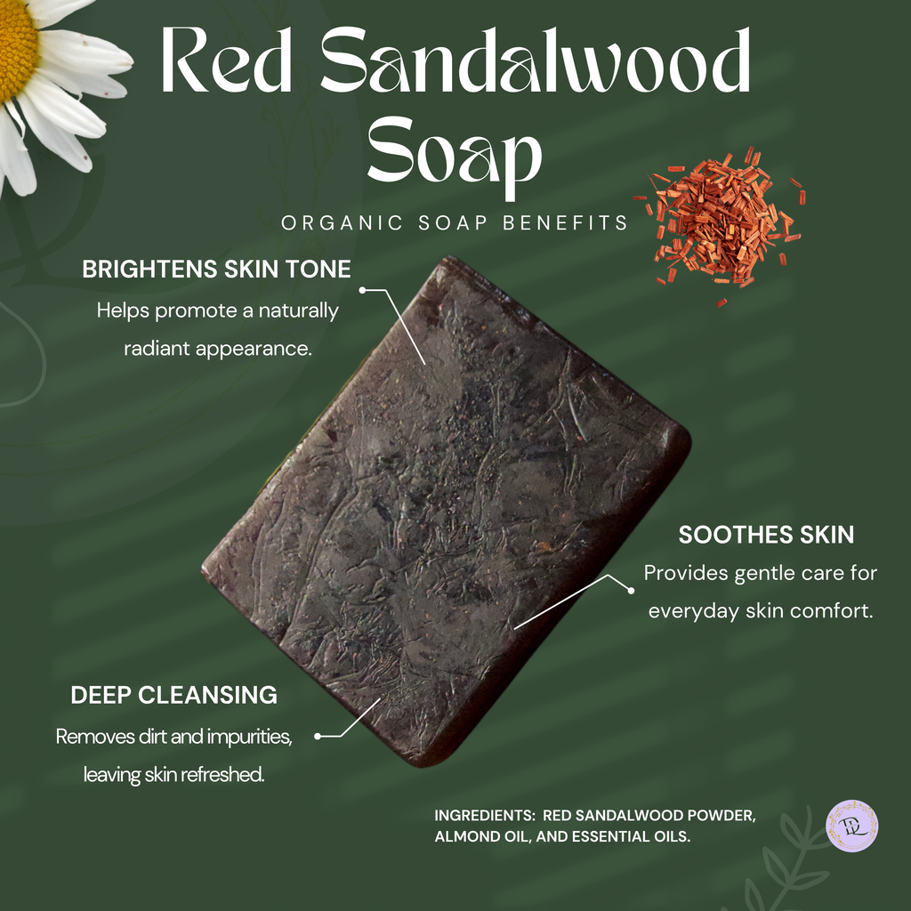Red Sandalwood Soap Organic (70g-80g)