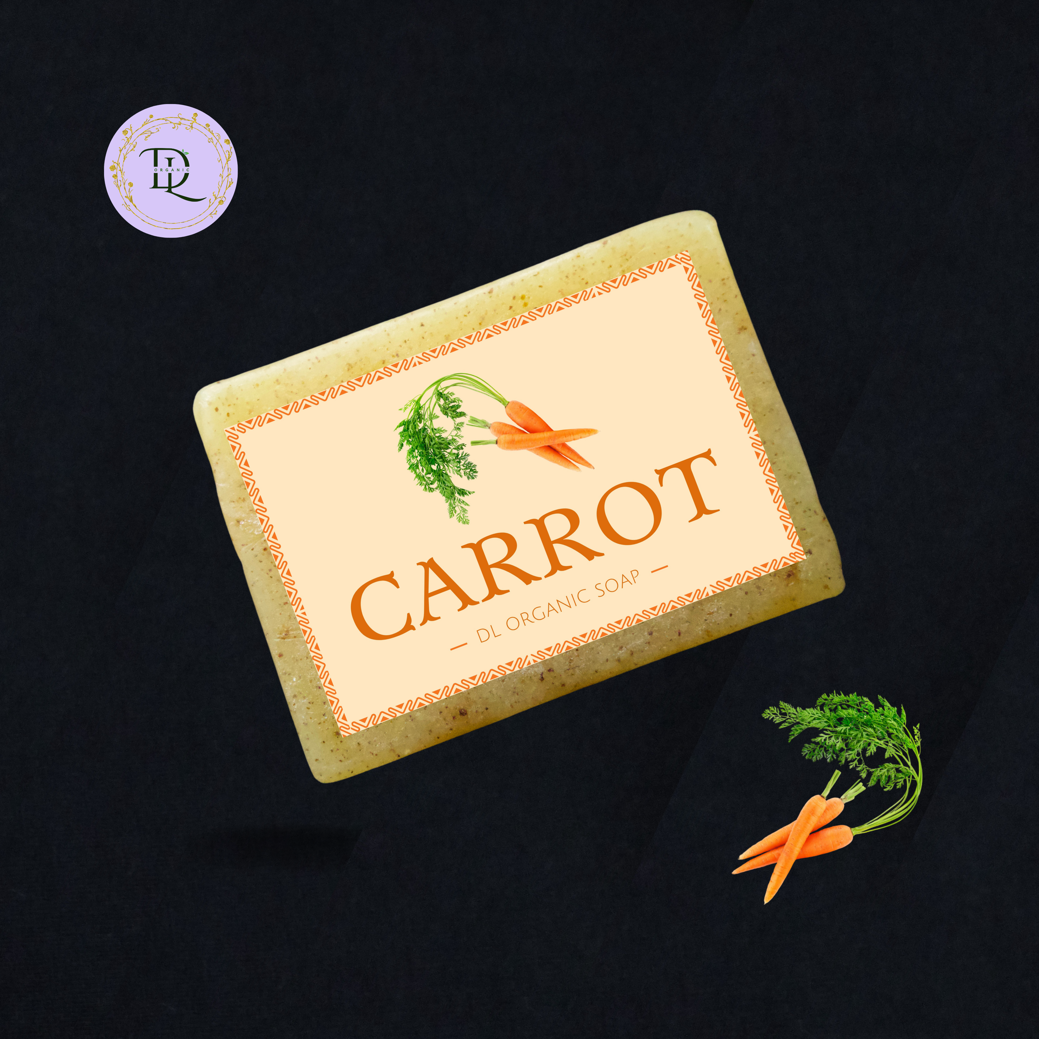 Carrot Soap Organic (70g-80g)