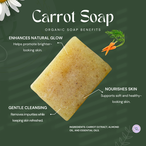 Carrot Soap Organic (70g-80g)