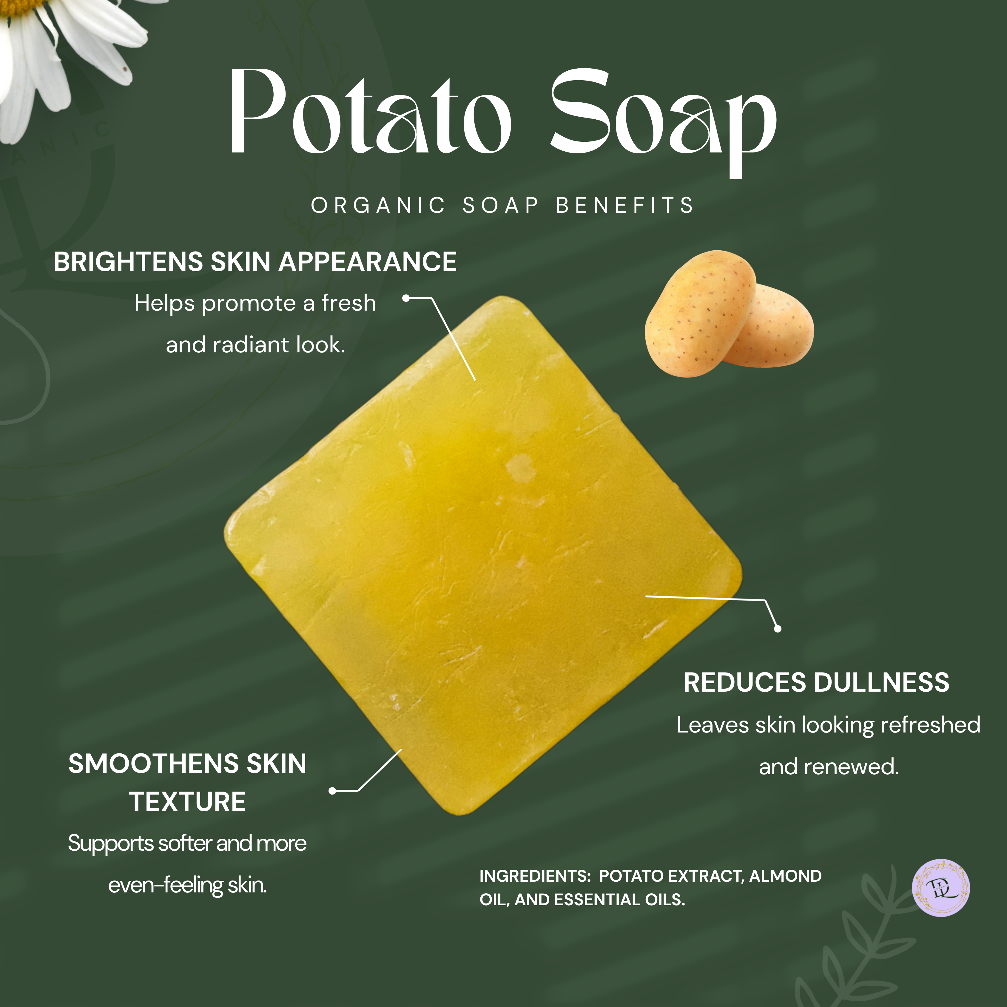 Potato Soap Organic (70g-80g)