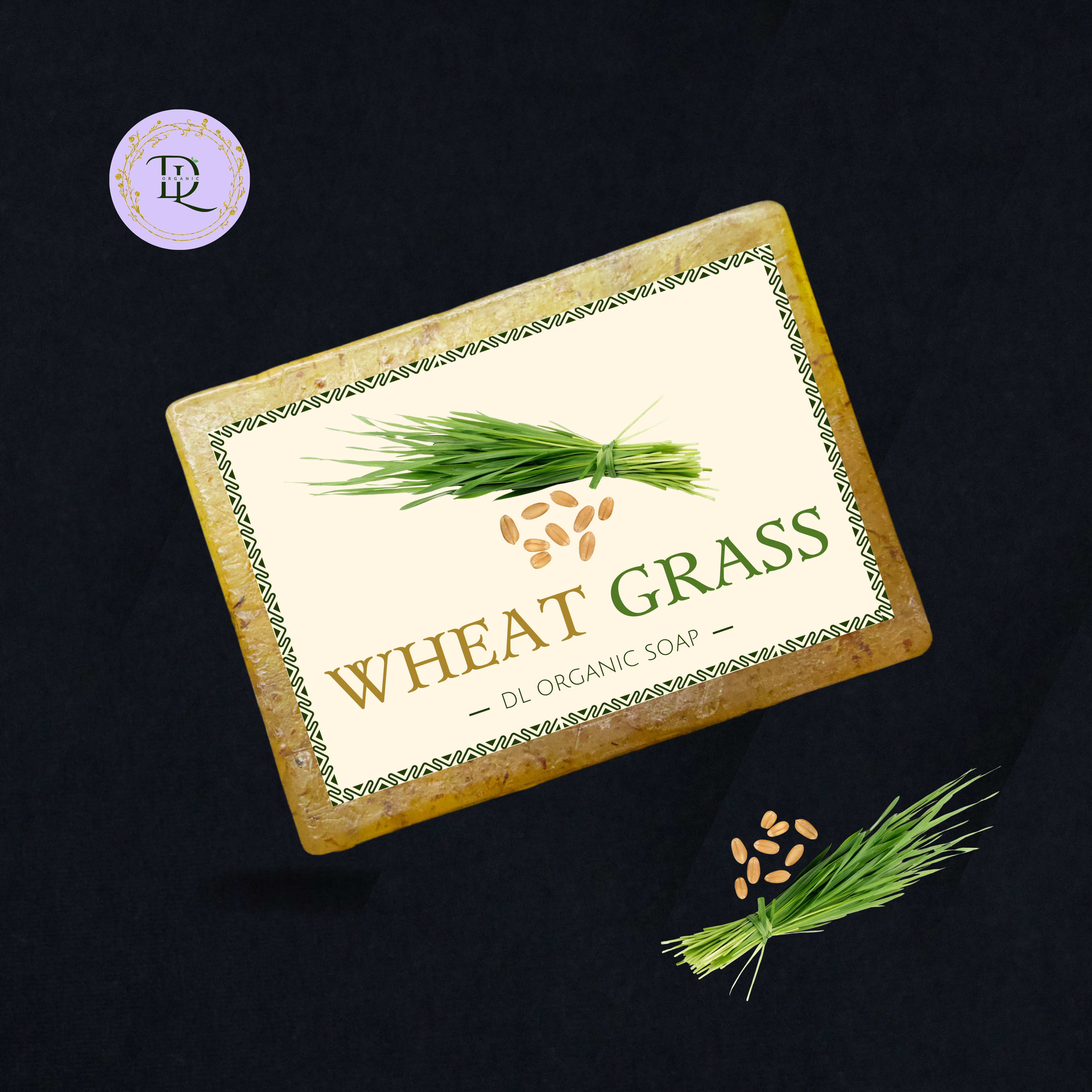 Wheatgrass Soap Organic (70g-80g)