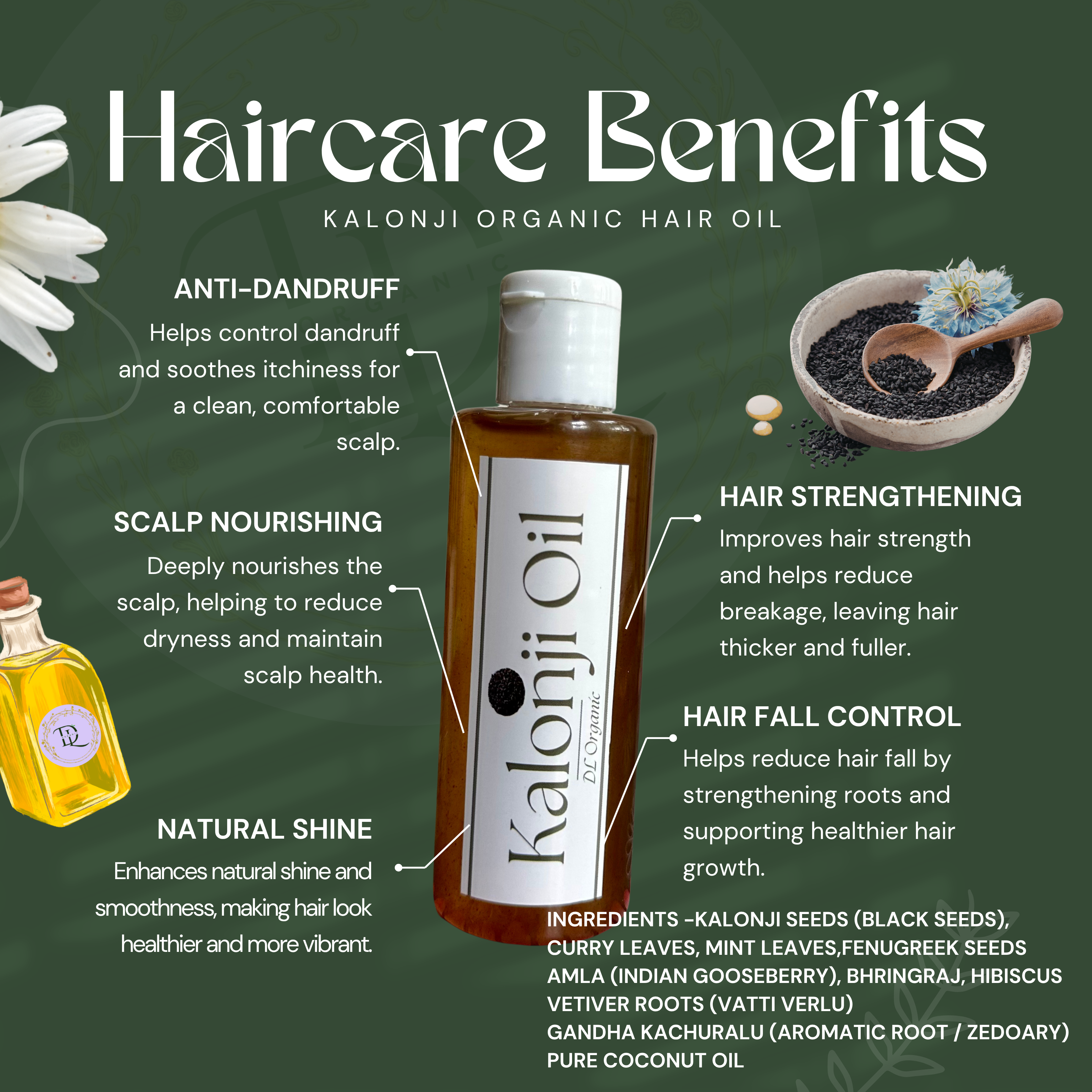 DL Organic Kalonji Hair Oil